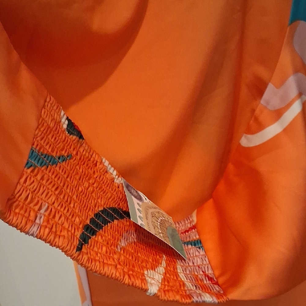 Nwt Sigrid Olsen Skirt And Top Orange Floral - Picture 6 of 6